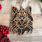 Personalized Cat Breed Ornament - Custom Wood Pet Keepsake