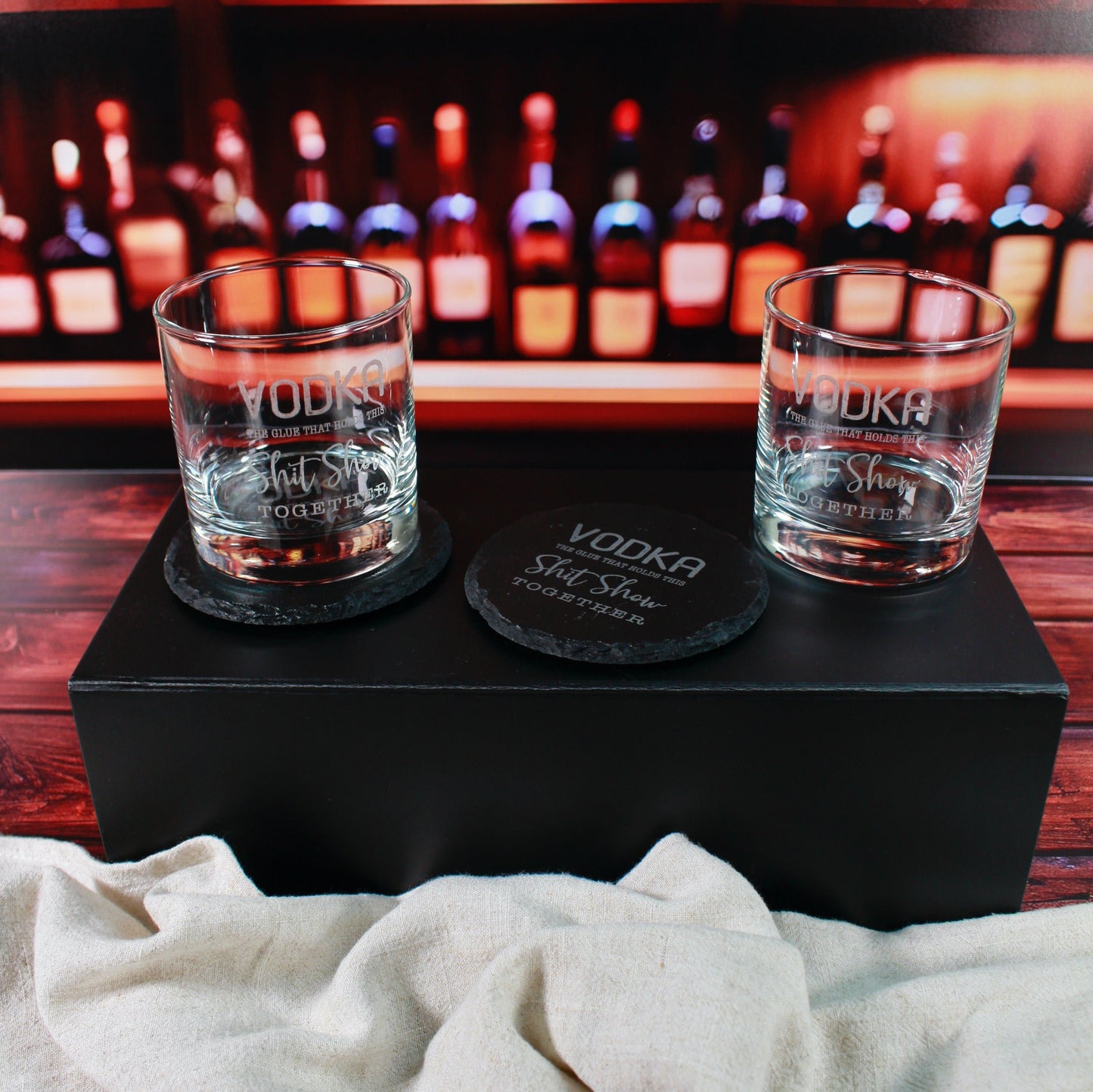 Engraved Whiskey Glass Gift Set