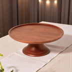 Personalized Wood Cake Stand – Custom Engraved Pedestal Platter