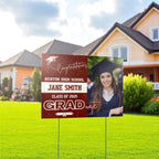 Custom Graduation Yard Sign – Personalized Photo Grad Banner