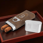 Custom Cigar Case with Cutter – Personalized Leather Gift Set