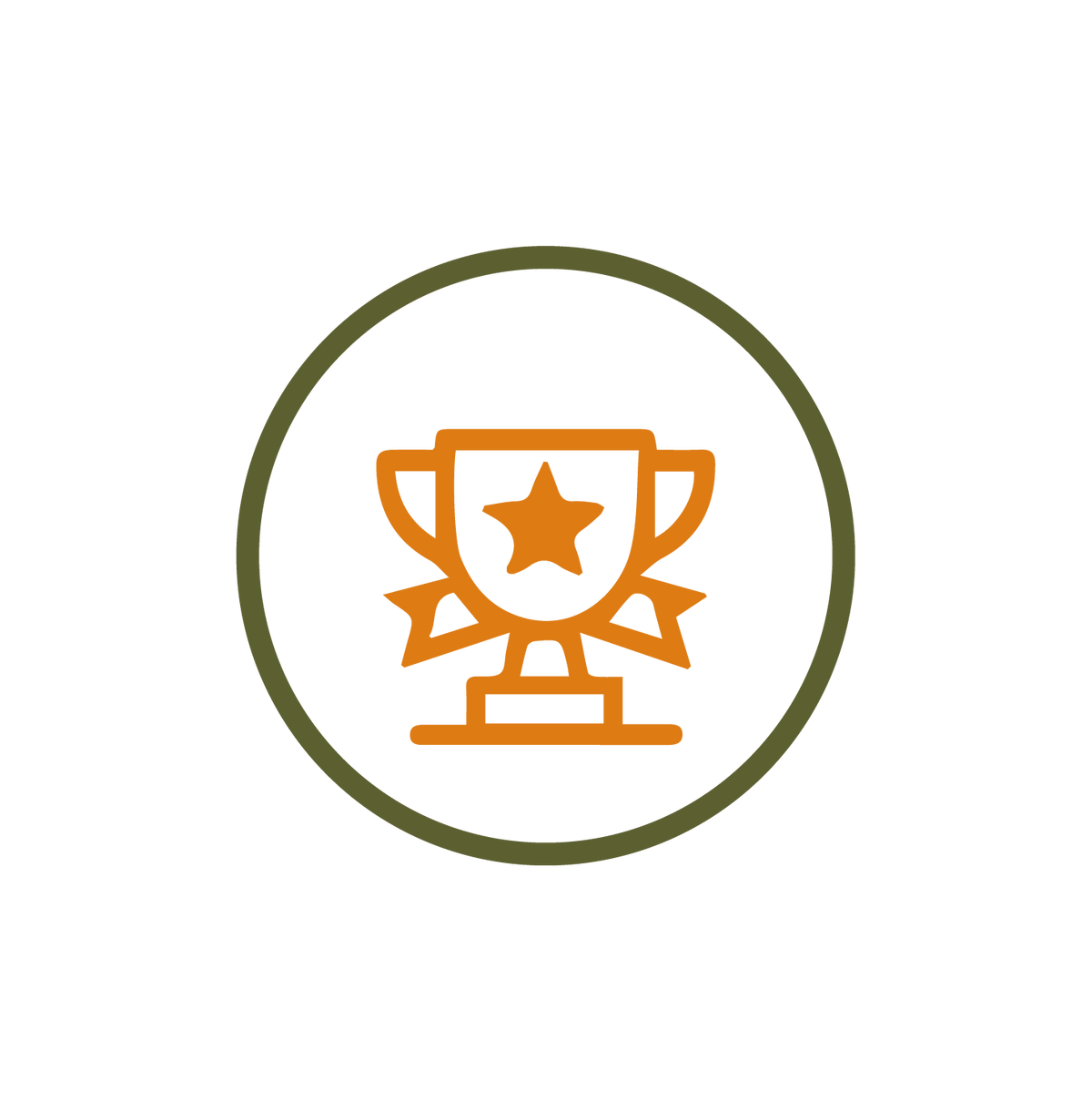 Award icon representing hundreds of businesses served through corporate gifting and recognition programs.