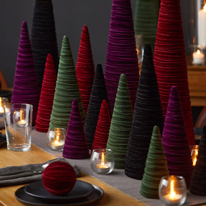 Velvet Cone Trees – Modern Holiday Mantel & Table Décor