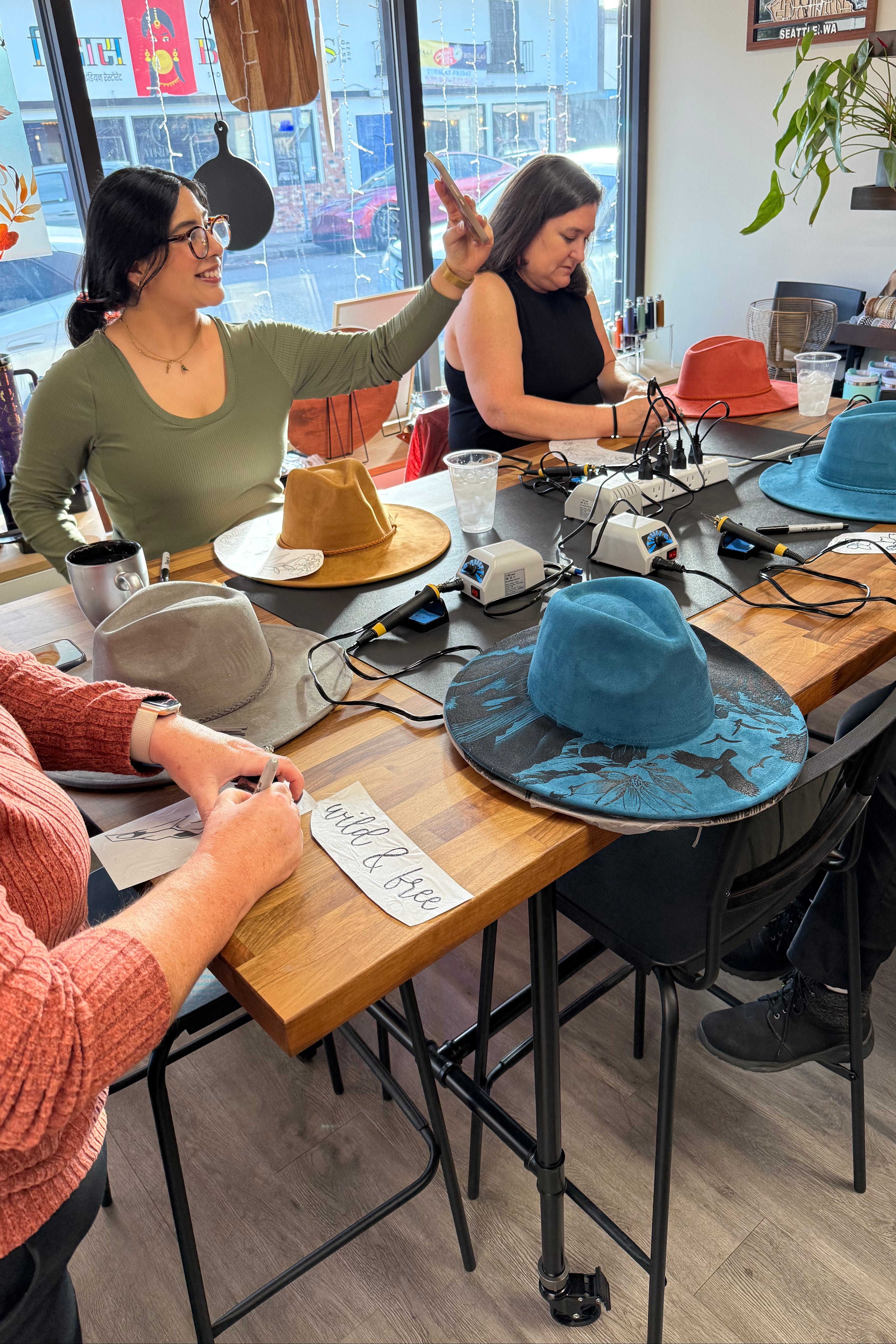 Creative workshop hosted by Foxwood Engraving in downtown Renton, bringing together local artists, makers, and community members.