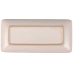 Harvest collection platter featuring leaf impressions in brown tones.