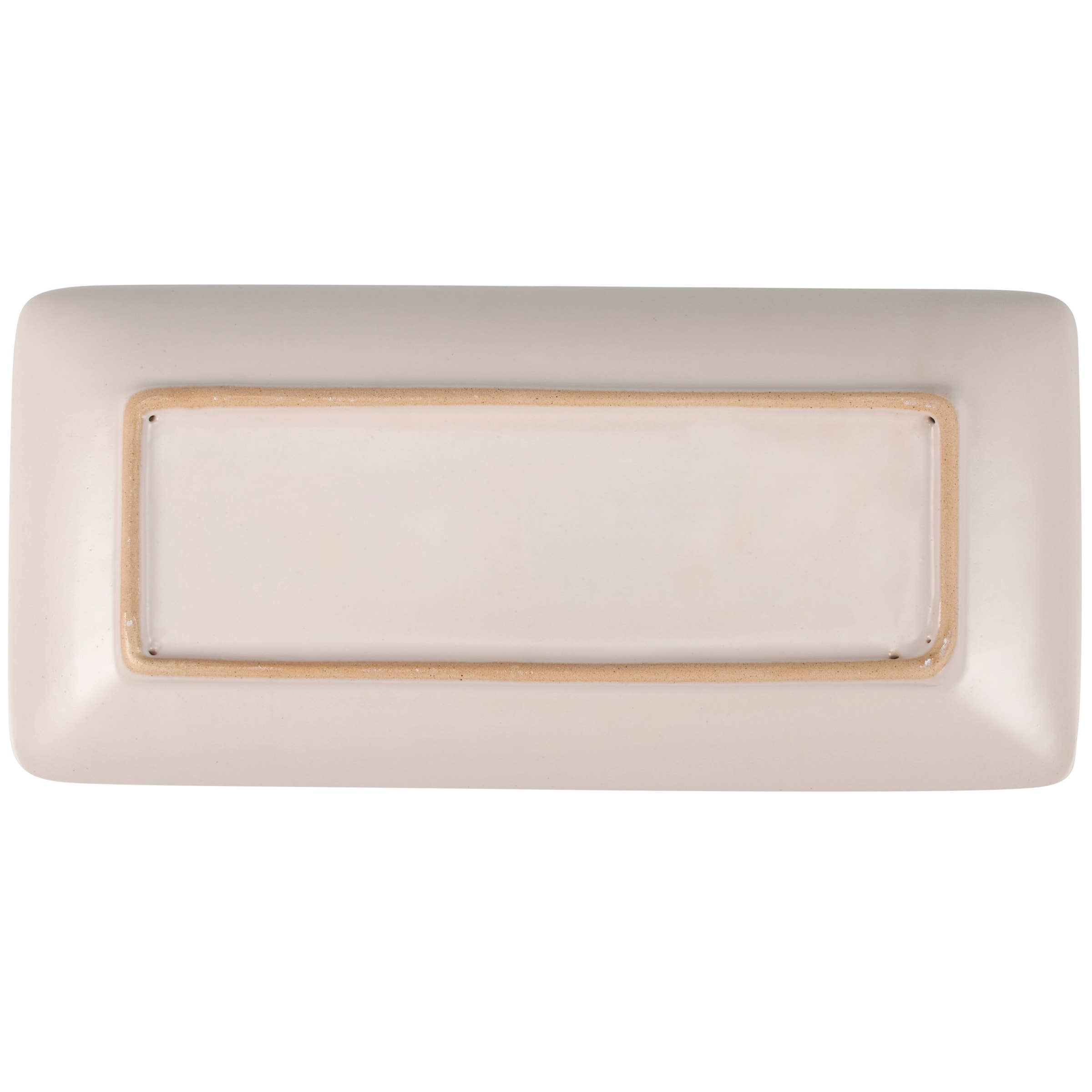 Harvest collection platter featuring leaf impressions in brown tones.