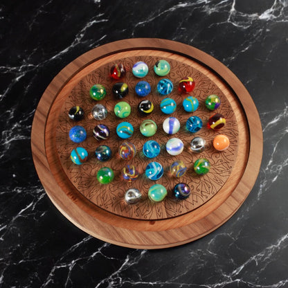 Heirloom-quality wooden solitaire board handcrafted in Renton, WA.