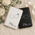 Matching his and hers passport holders personalized for wedding or honeymoon.