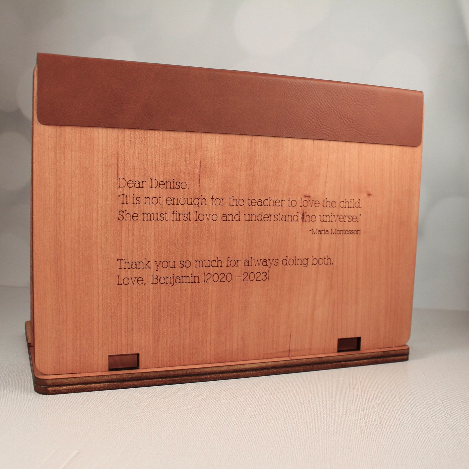 Book Rest and Page Holder - Wooden Book Valet Tray