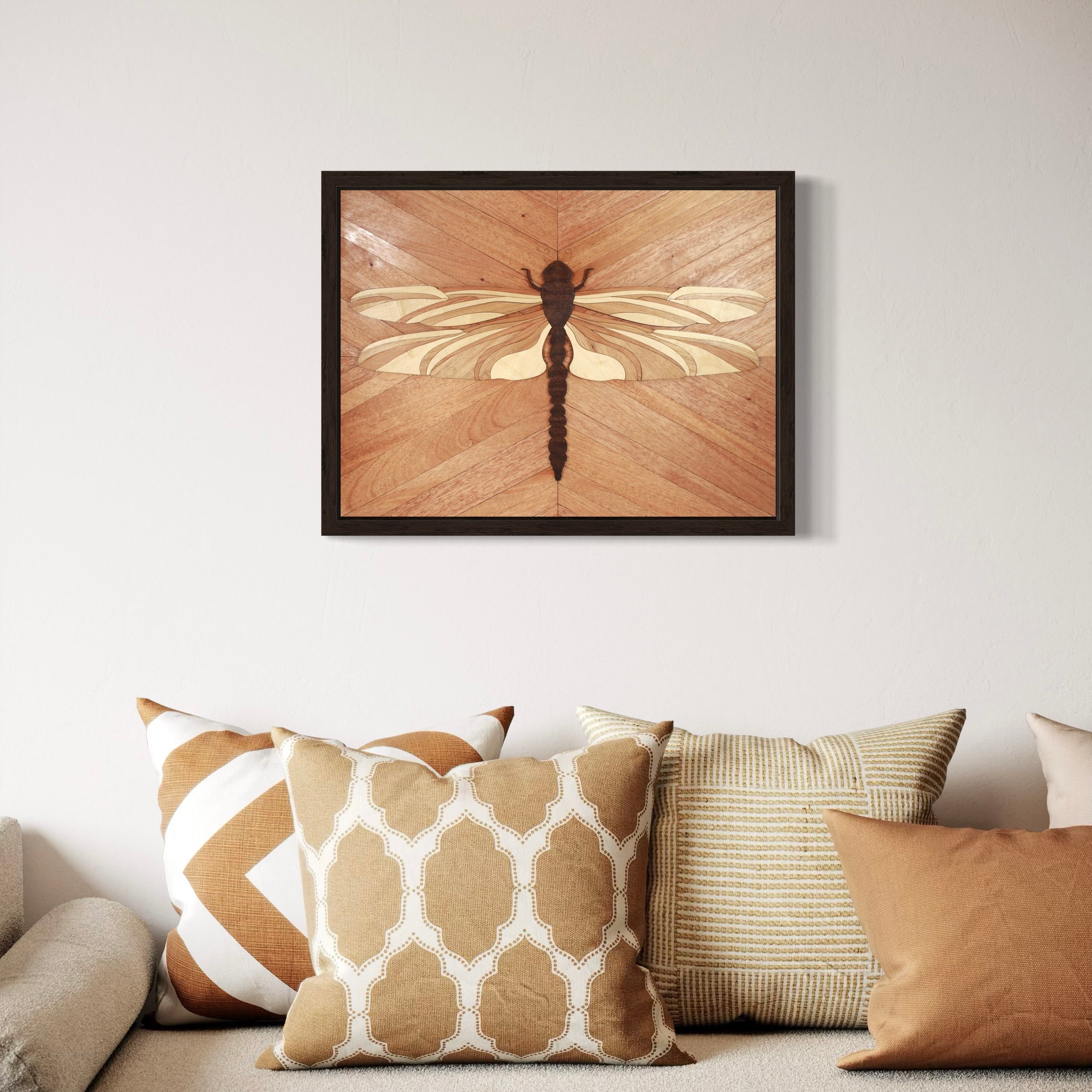 Layered Wooden Dragonfly Wall Art – Nature-Inspired Decor