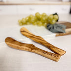 Custom Olive Wood Butter / Spreader Knife – Personalized Engraved Gift