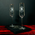 engraved champagne flutes for anniversary celebration