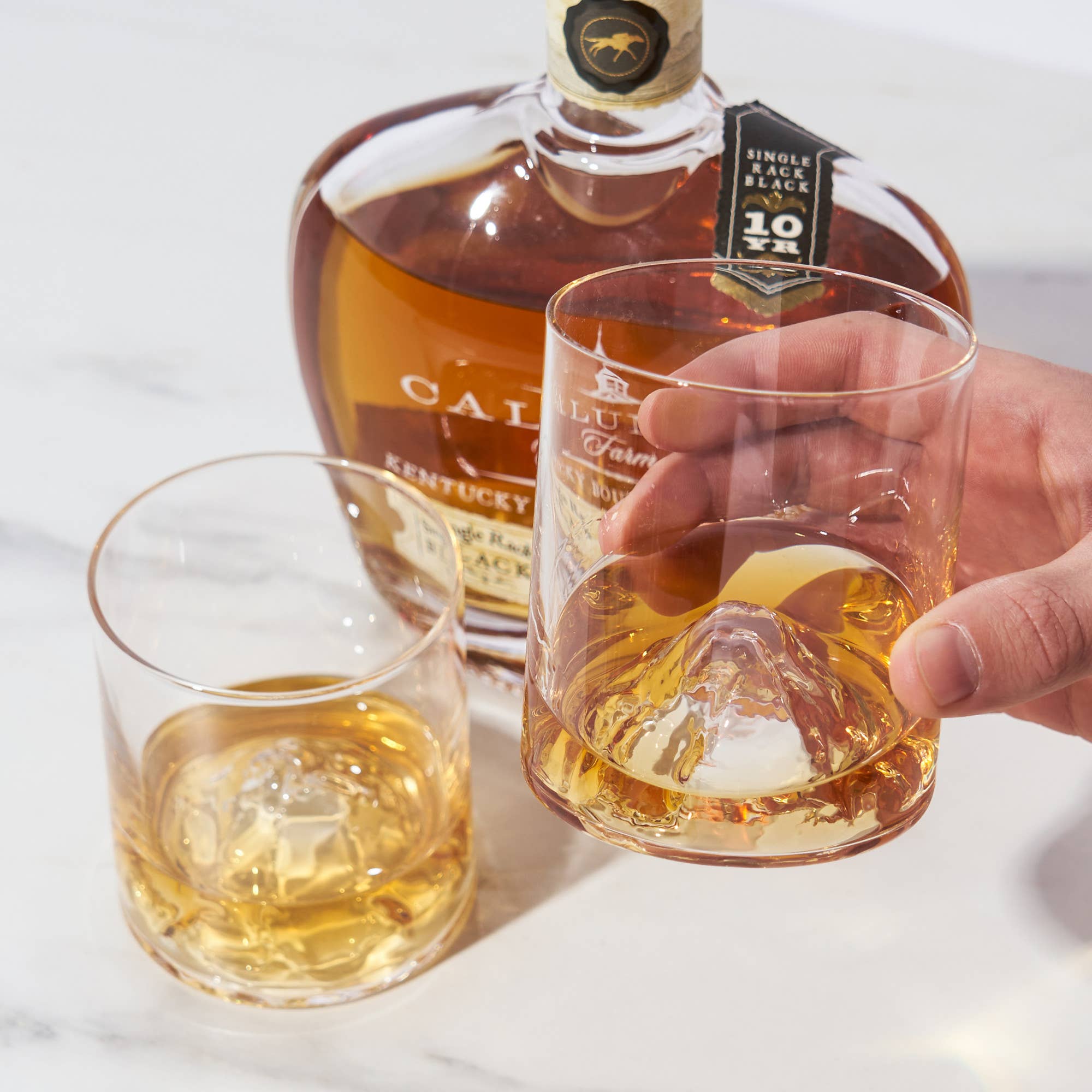 Personalized crystal whiskey tumblers for gifting and home bar