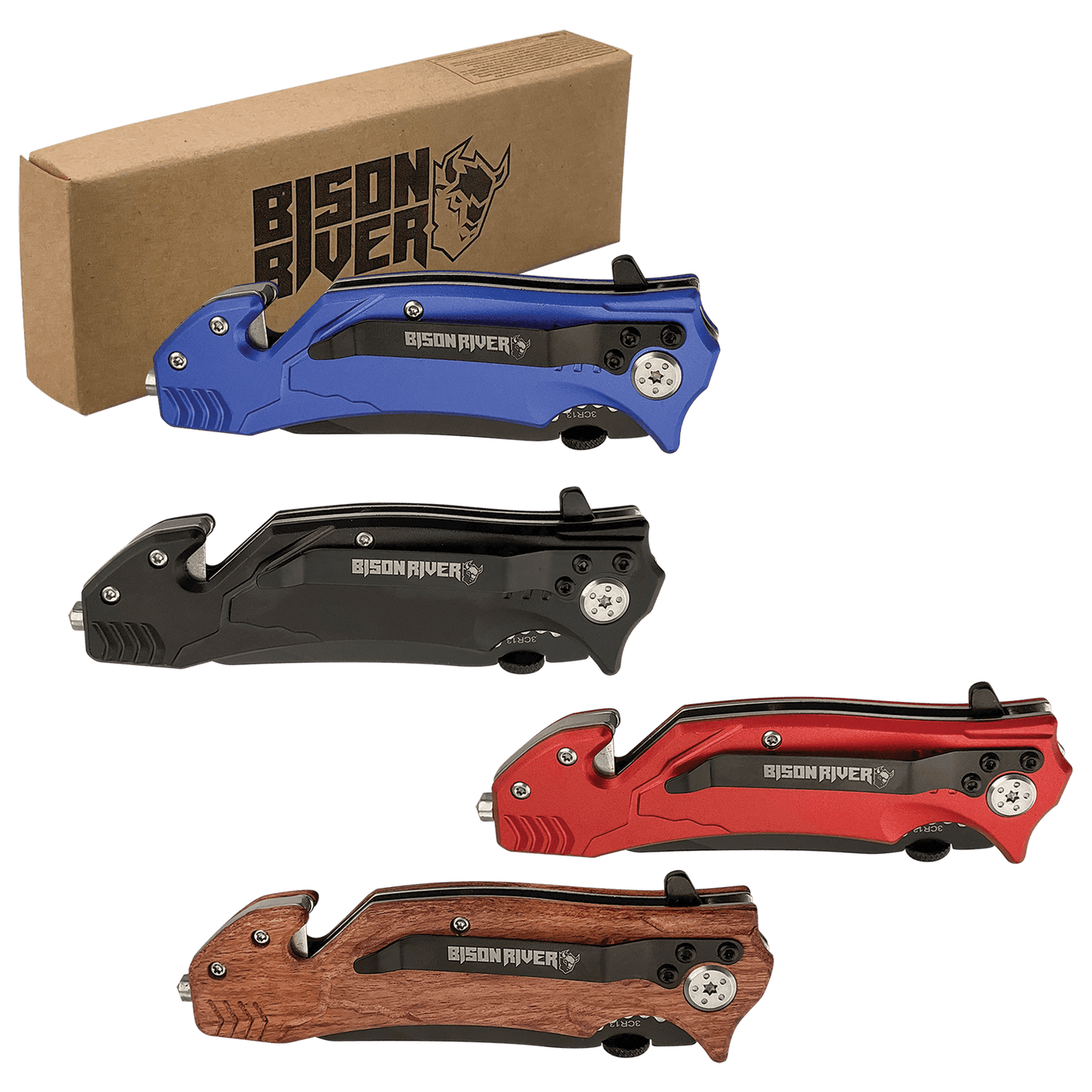 Engraved Bison River rescue knife, Father’s Day gift idea.