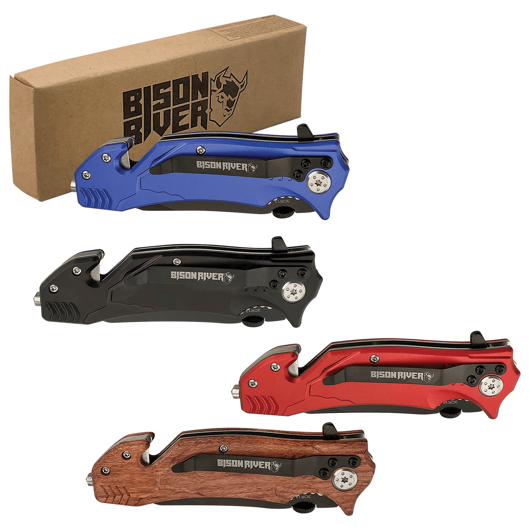 Engraved Bison River rescue knife, Father’s Day gift idea.