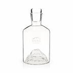 Crystal decanter with mountain design and custom logo engraving