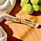 Custom Olive Wood Butter / Spreader Knife – Personalized Engraved Gift