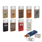 Custom Cigar Case with Cutter – Personalized Leather Gift Set
