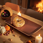 Red rectangular stoneware tray from Cottage Core Collection.