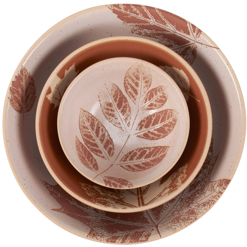 Rustic ceramic nesting bowls from Fall & Harvest Collection.
