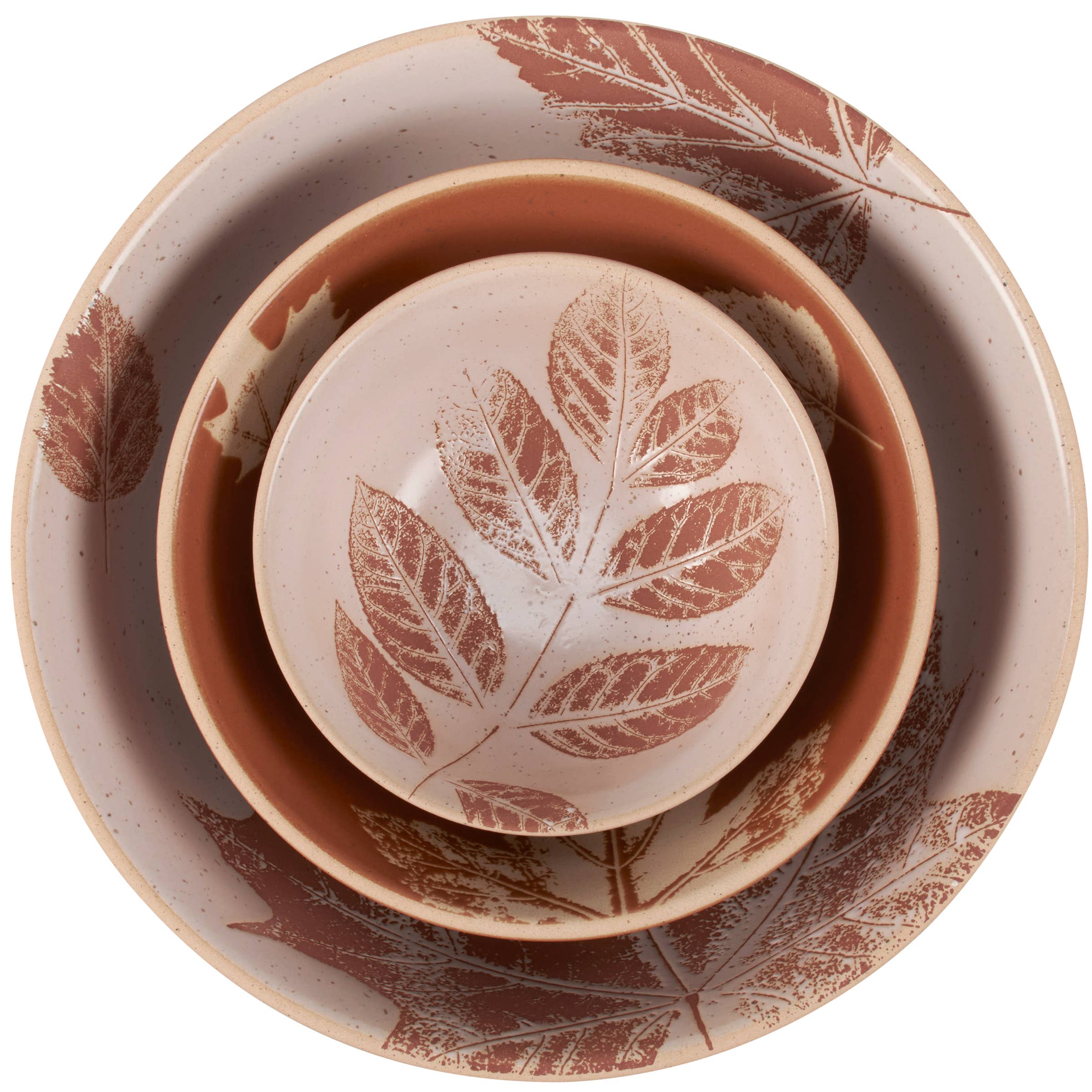 Rustic ceramic nesting bowls from Fall & Harvest Collection.