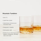 Hand-blown mountain whiskey glasses designed in Seattle