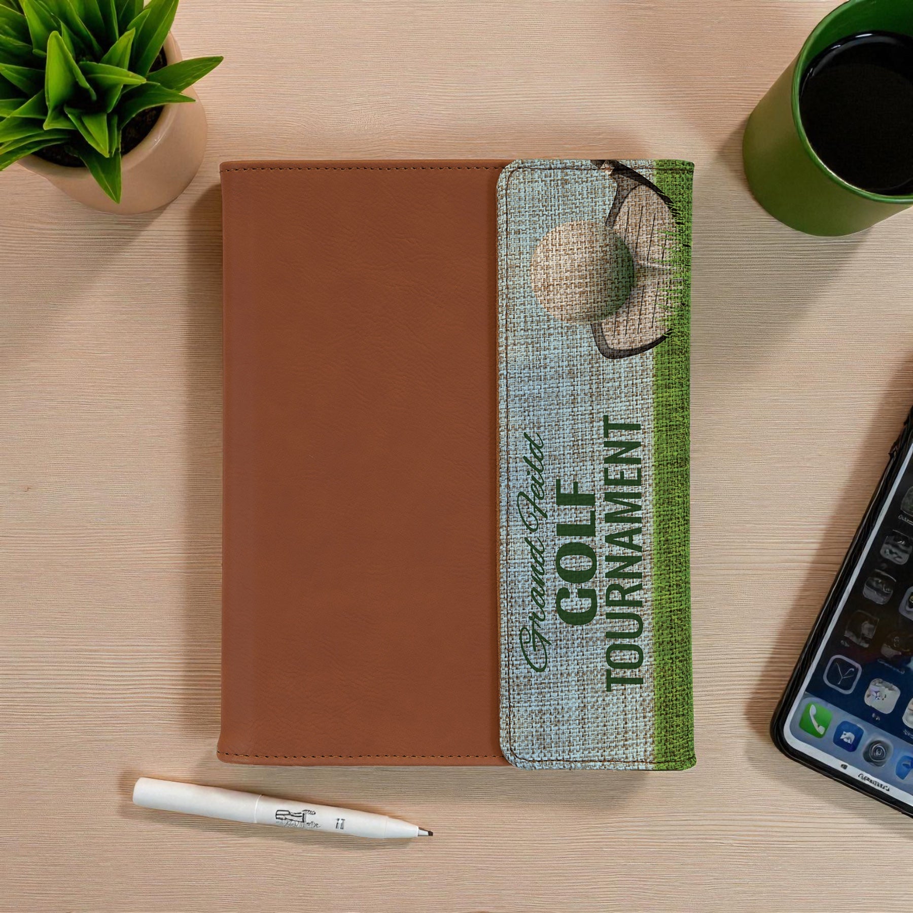 UV color printed notebook showing vibrant custom company branding.