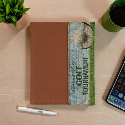 UV color printed notebook showing vibrant custom company branding.