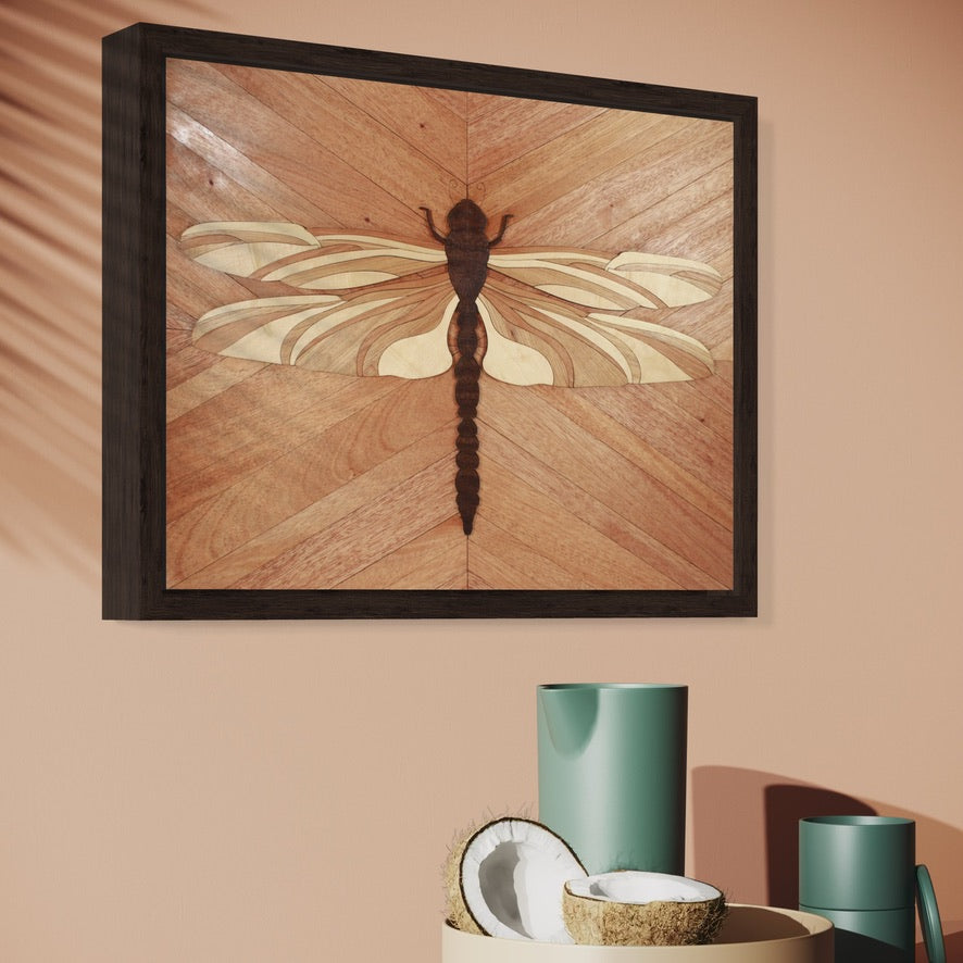 Layered Wooden Dragonfly Wall Art – Nature-Inspired Decor
