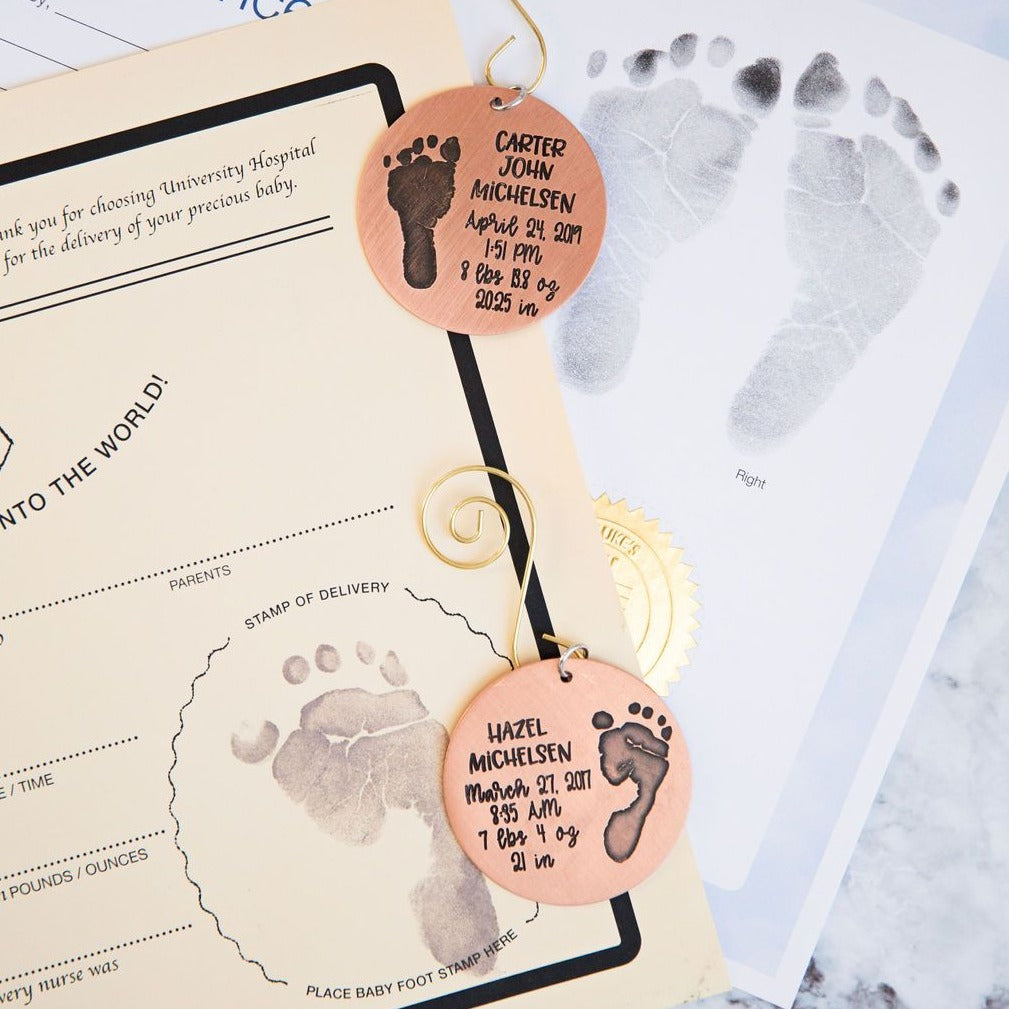 Baby's First Christmas Engraved Footprint Ornament - Love It Personalized