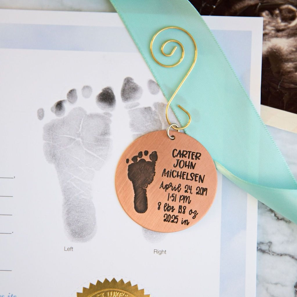 Baby's First Christmas Engraved Footprint Ornament - Love It Personalized